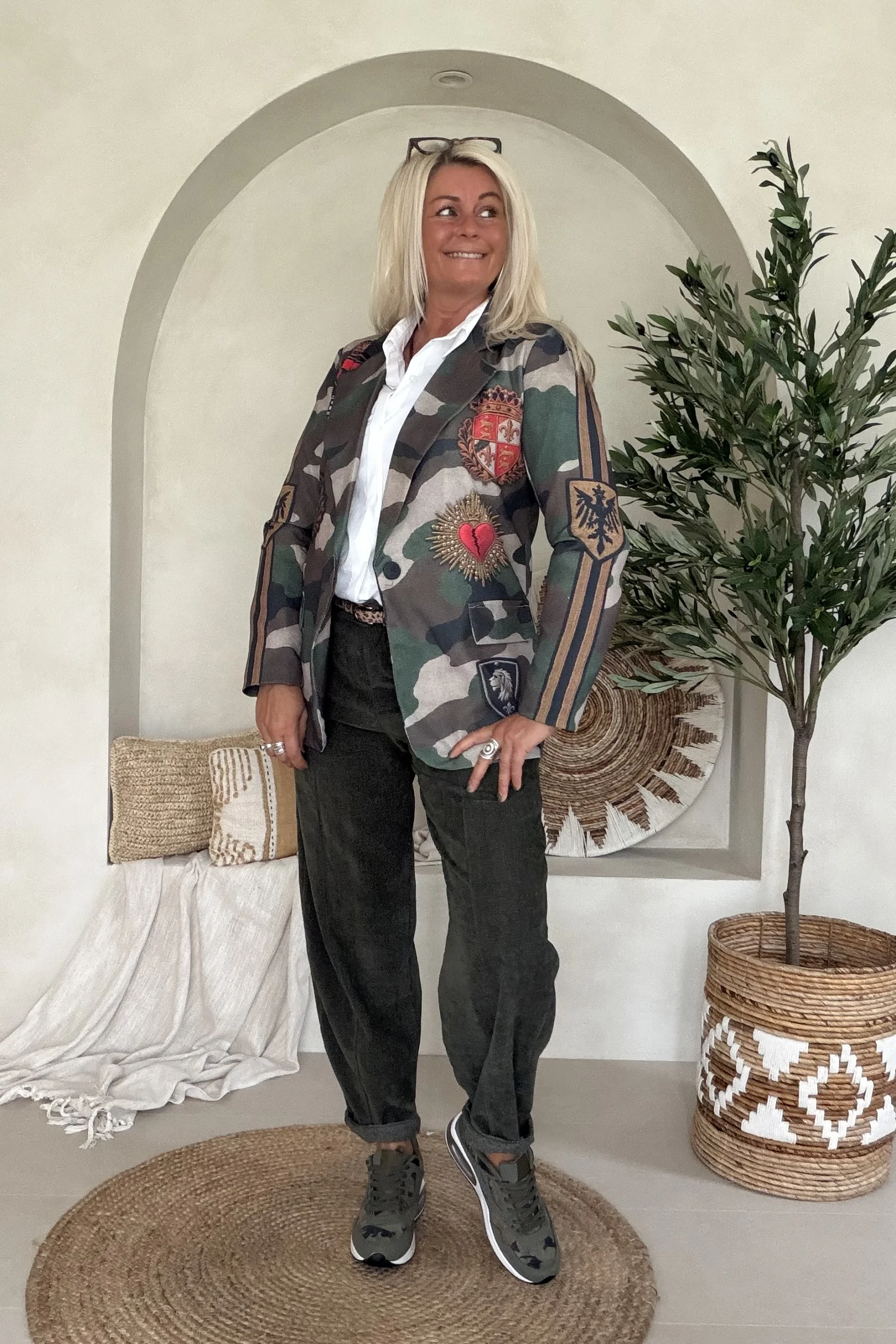 Barrel/ Ballon broek Betty Velvet, Donker Groen. - Afbeelding 13