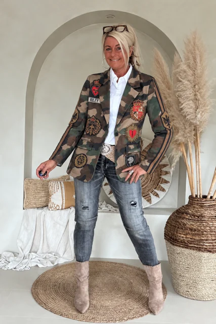 Colbert Coco camo met Harten en Sterren, Army groen.
